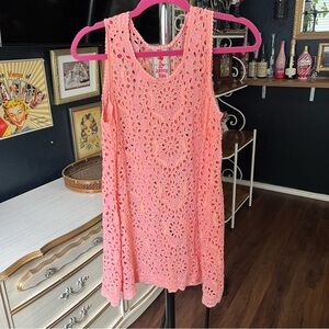 Johnny Was Eyelet Sleeveless Blouse Small